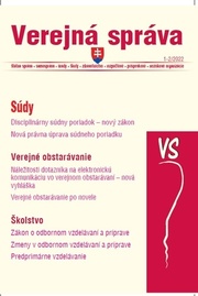 VS 1-2/2022  – Odborné vzdelávanie a príprava, verejné obstarávanie