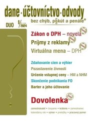 DUO 9/2024 – Dane, účtovníctvo, odvody bez chýb, pokút a penále