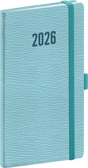 Kapesní diář Rivoli 2026 světle modrý
