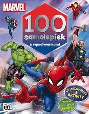 100 samolepiek s vymaľovankami - Marvel