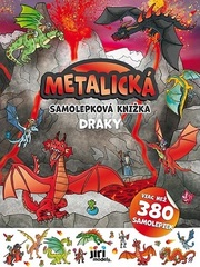 Metalická samolepková knižka - Draky