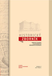 Historický zborník 27, 2017