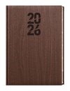 Denní diář 2026 Ctirad s výsekem Wood A5 hnědá