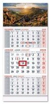 Trojmesačný kalendár Hory 2026 - nástenný kalendár