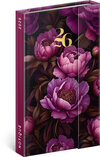 Týdenní magnetický diář 2026 Fialové květy