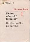 Dějiny německé literatury 1 od středověku po baroko
