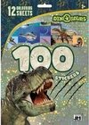 100 samolepiek s maľovankovými listami Dinosaury