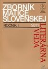 Zborník Matice slovenskej. Literárna veda II
